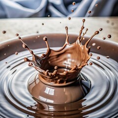 chocolate splash isolated on white