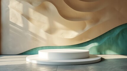 Wall Mural - Minimal Podium decorate with marble. product advertising and showcase