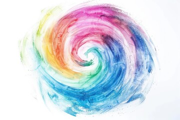 Poster - A colorful rainbow swirl design on a white background