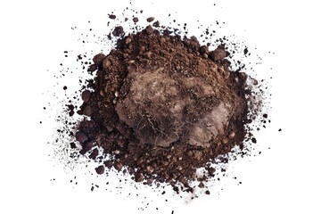 Poster - A small mound of dirt sits atop a white surface, with no surrounding context