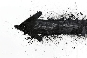 Poster - A simple black and white photograph of an arrow
