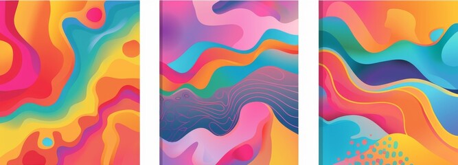 Poster - Geometric abstract modern posters. Ideal for wallpaper, banners, backgrounds, cards, book illustrations, landing pages and more