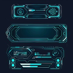 Poster - Sci Fi boxes and frame for futuristic display layouts