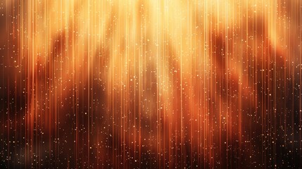 Leinwandbilder - A background of vertical orange lines with brown gradient, the top is darker and bottom light, little dust particles in air. Generative AI.