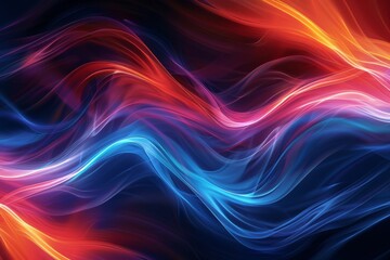 Poster - Trails of speed lights on highway, futuristic neon background, futuristic virtual reality, motion effect, curve of neon, bright neon curve.