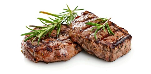 Wall Mural - Isolated on transparent background, medium rare degree of doneness for cooking or grilling.