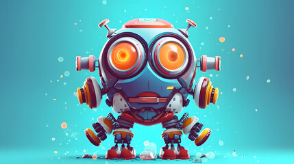 Wall Mural - Educational Robot Illustration