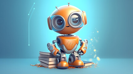 Wall Mural - Educational Robot Illustration 