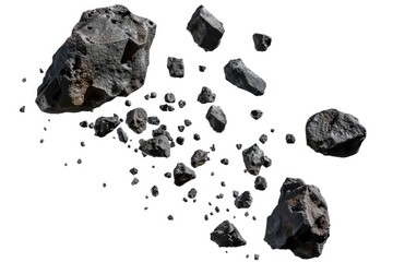 Poster - Aerial view of rocks suspended in mid-air