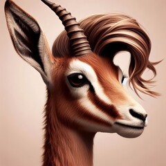 Gazelle Hoof hair styled into a fade haircut, photo vj (2)