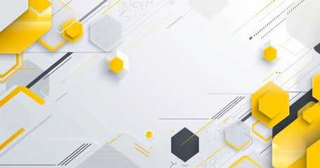 Poster - Hexagonal shapes are used as an abstract background for modern science and technology. Modern illustration.