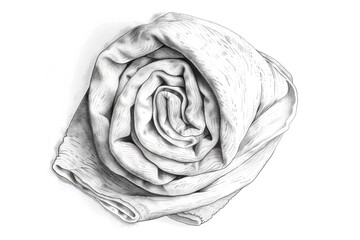 Wall Mural - A simple illustration of a rose in shades of gray