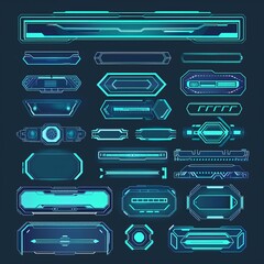 Poster - HUD interface in sci-fi style. Abstract modern illustration concept.