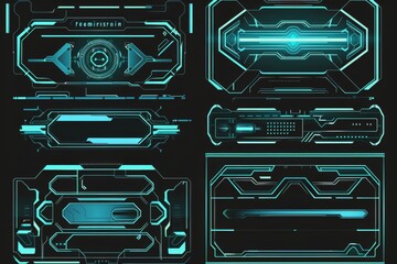 Poster - Future-oriented interface for modern HUD elements.