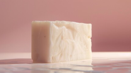 Poster - A bar of soap sits on a countertop waiting to be used