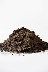 Poster - A heap of dirt sits atop a clean, white surface