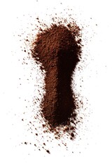 Poster - A small pile of dirt sits on a clean white surface