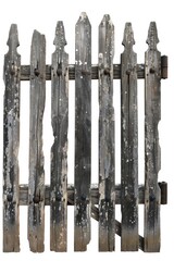 Aufkleber - A close-up shot of a wooden fence on a white background