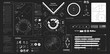 © Антон Сальников - Modern sci-fi banners. Black and white colors. Abstract tech elements collection. Futuristic HUD design elements. Cyberpunk frames and borders.