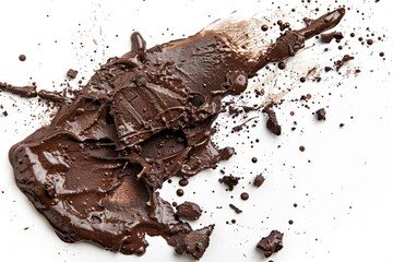 Poster - A piece of chocolate that has been melted