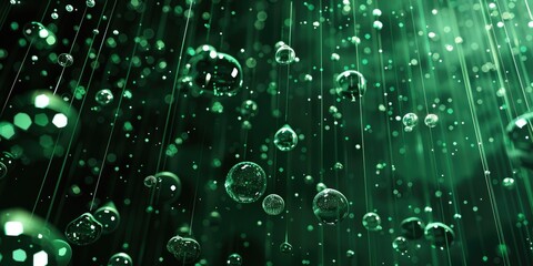 Poster - A collection of bubbles floating in mid-air, captured in a snapshot