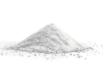 Poster - A pile of sugar sits on a white surface, perfect for food photography or still life compositions