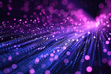 Poster - A purple and black background filled with various lights, great for abstract or futuristic-themed projects