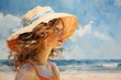 © Rawpixel.com - The beach painting portrait summer.