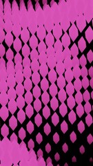 Poster - Volumetric moving waves from points. Design. Wavy pulsations of moving dots on black background. Virtual background of moving waves from dots