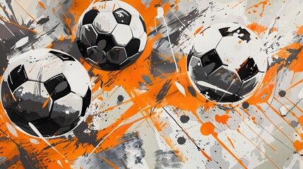 Wall Mural - Abstract Soccer Ball Background.