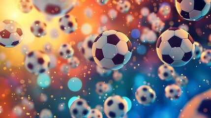 Wall Mural - Abstract Soccer Ball Background.