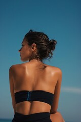 Wall Mural - back skin strapless swimwear shoulder.