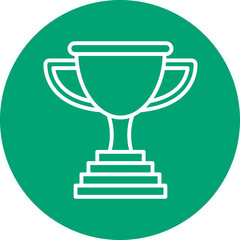 Poster - Trophy line circle icon