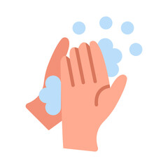 Wall Mural - Hand washing flat icon