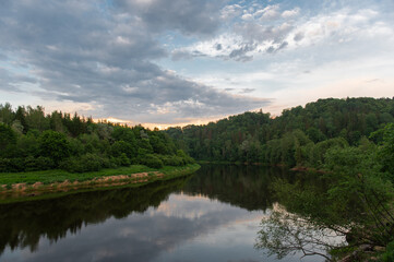 A beautiful view on Gauja river in Latvia