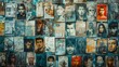 © naphat - A wall covered with posters of missing persons, symbolizing the ongoing search for truth and justice on the International Day of Remembrance of Enforced Disappearance. Copy space for text, sharp