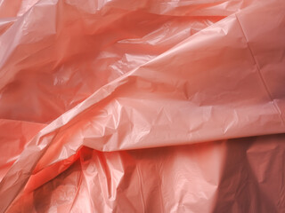 Wall Mural - Old rose colored plastic bag texture for abstract background.  