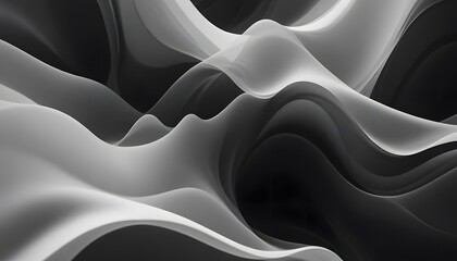 Poster - black and white 4k texture. minimal clean modern wallpaper. perfect background with abstract fluid s