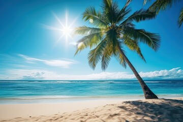 Wall Mural - Tropical summer beach nature outdoors vacation.