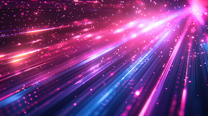 Wall Mural - futuristic abstract background, colorful bright neon rays and glowing lines. ai generative