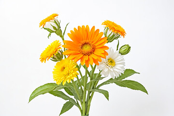 Canvas Print - Bouquet of Yellow and Orange Flowers