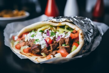 Canvas Print - Close up of a gyros