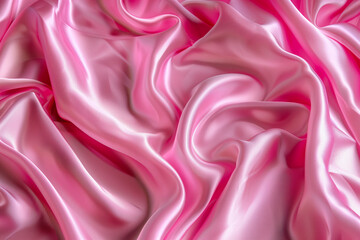 Wall Mural - pink silk background, fabric texture.