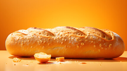 Poster - baguette bread food photography background poster 