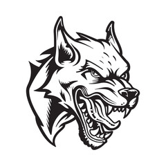  Wolf head mascot logo design with isolated Vector Image