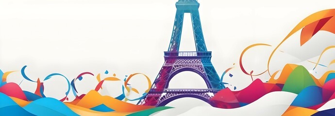 2024 Olympic Games Paris Copy-Space Banner