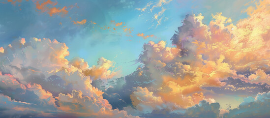 iridescent clouds background