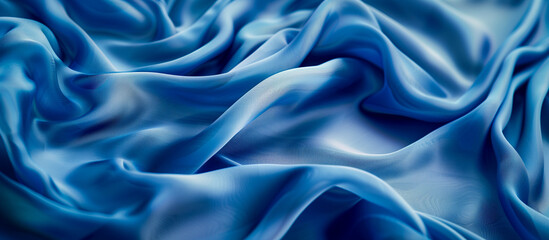 Canvas Print - blue wave fabric textile texture background