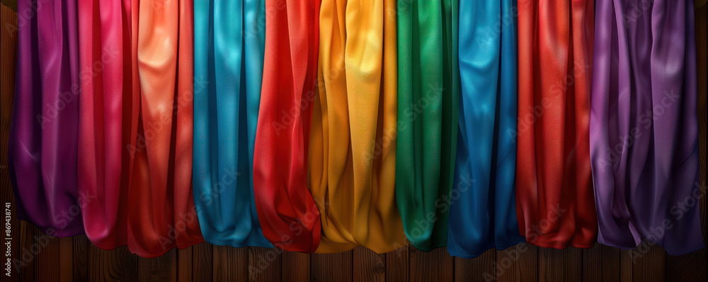 Rainbow Pride Flags Draped Over a Fence A Symbol of Visible Support and ...