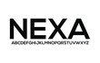 © Dotxperts - Nexa font for logo and headline. Isolated vector typeset